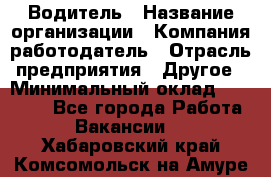 Водитель › Название организации ­ Компания-работодатель › Отрасль предприятия ­ Другое › Минимальный оклад ­ 40 000 - Все города Работа » Вакансии   . Хабаровский край,Комсомольск-на-Амуре г.